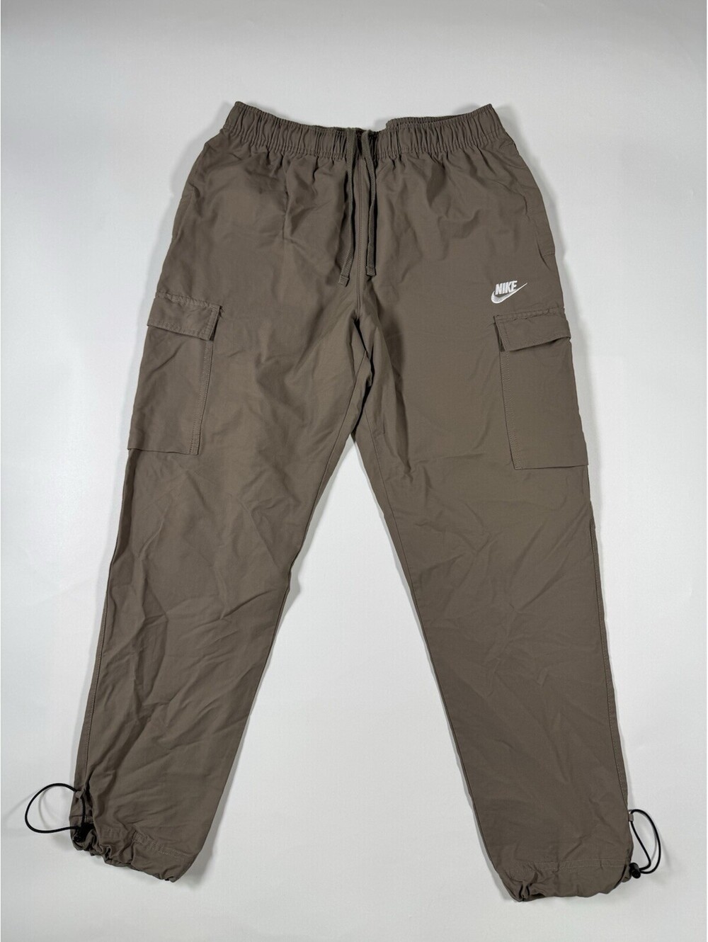 Nike CU4325-081 Cargo Pants Mens Small Brown Woven Utility Drawstring Joggero